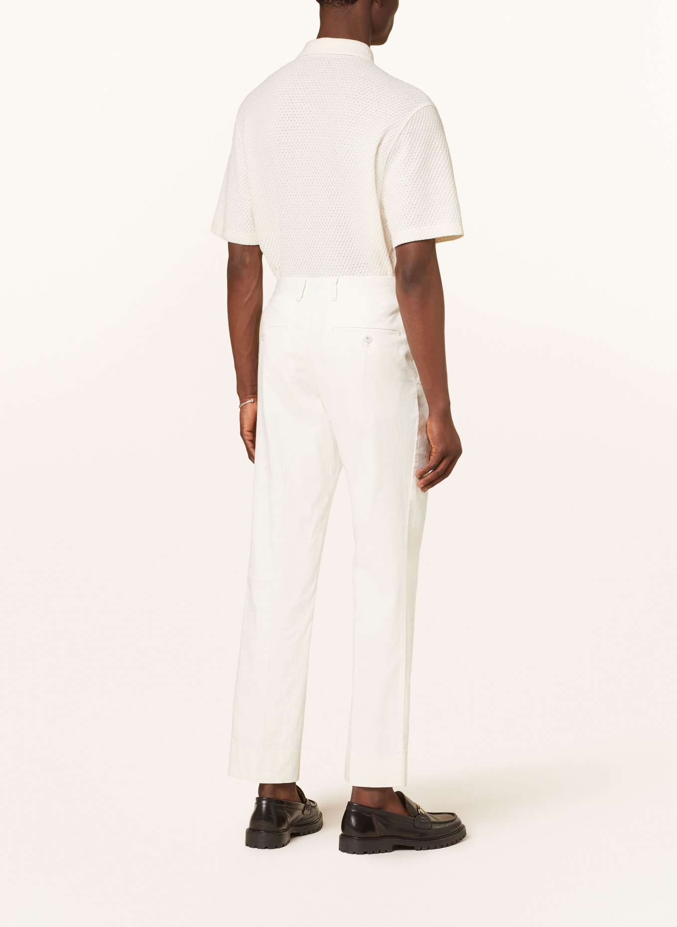 J.LINDEBERG Chinos with linen, Color: WHITE (Image 3)