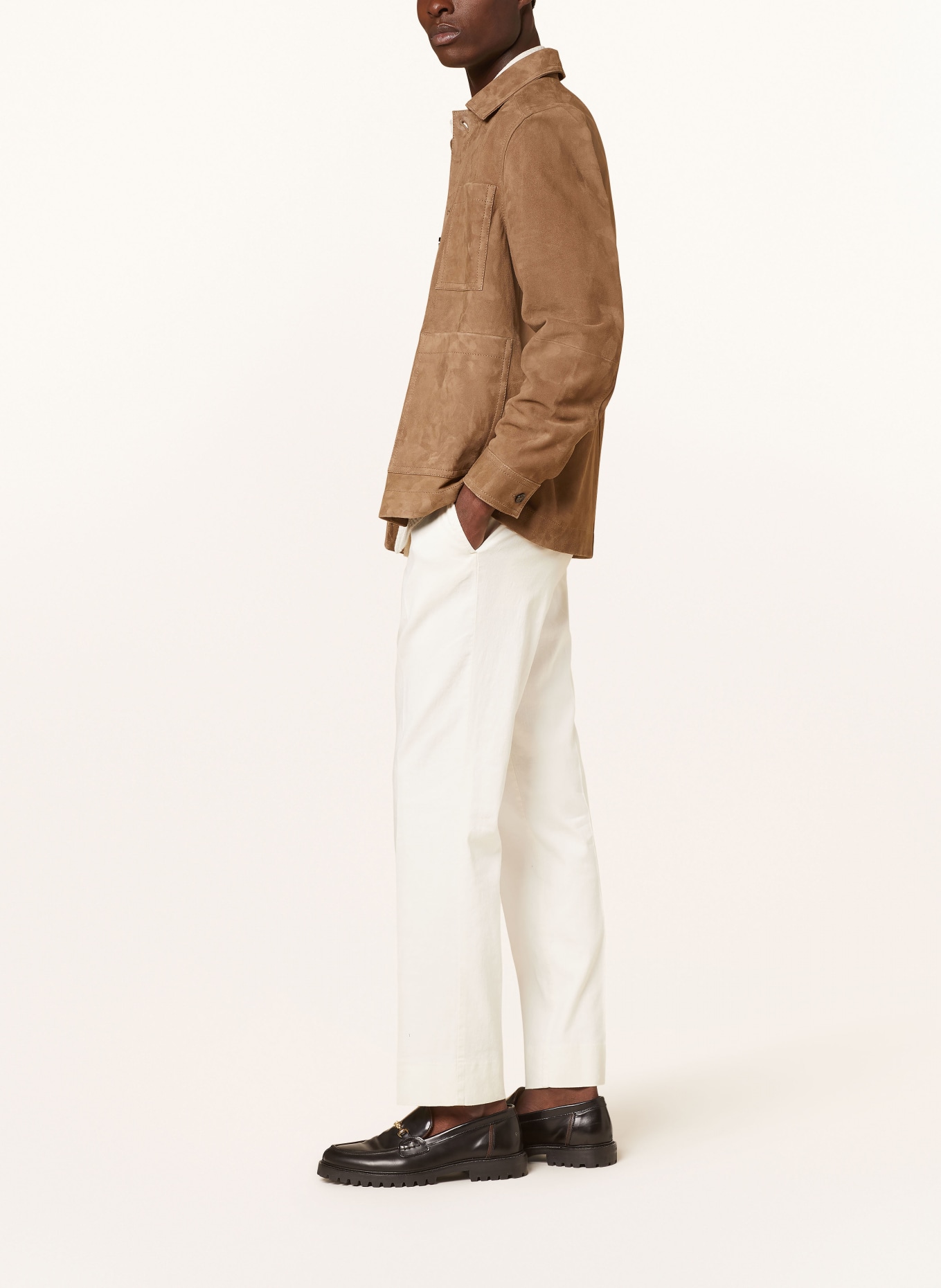 J.LINDEBERG Chinos with linen, Color: WHITE (Image 4)