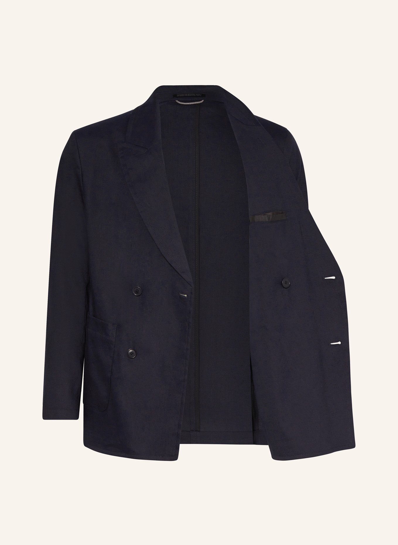 DRYKORN Tailored jacket MONTELINO regular fit with linen, Color: DARK BLUE (Image 4)