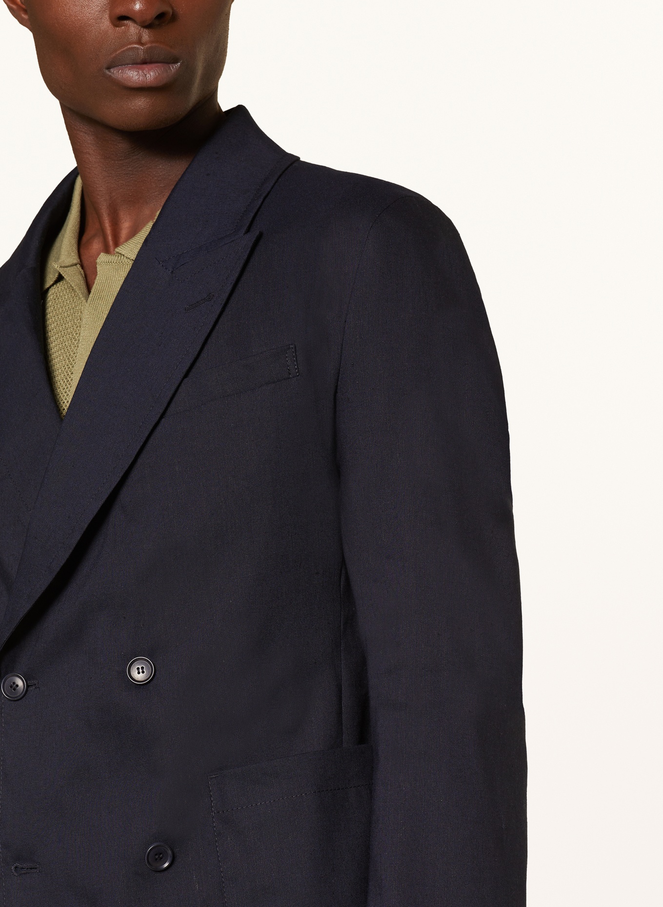 DRYKORN Tailored jacket MONTELINO regular fit with linen, Color: DARK BLUE (Image 5)