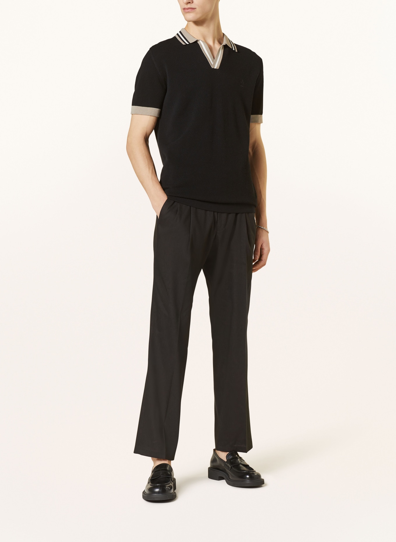 DRYKORN Trousers LEEK with linen regular fit, Color: BLACK (Image 2)