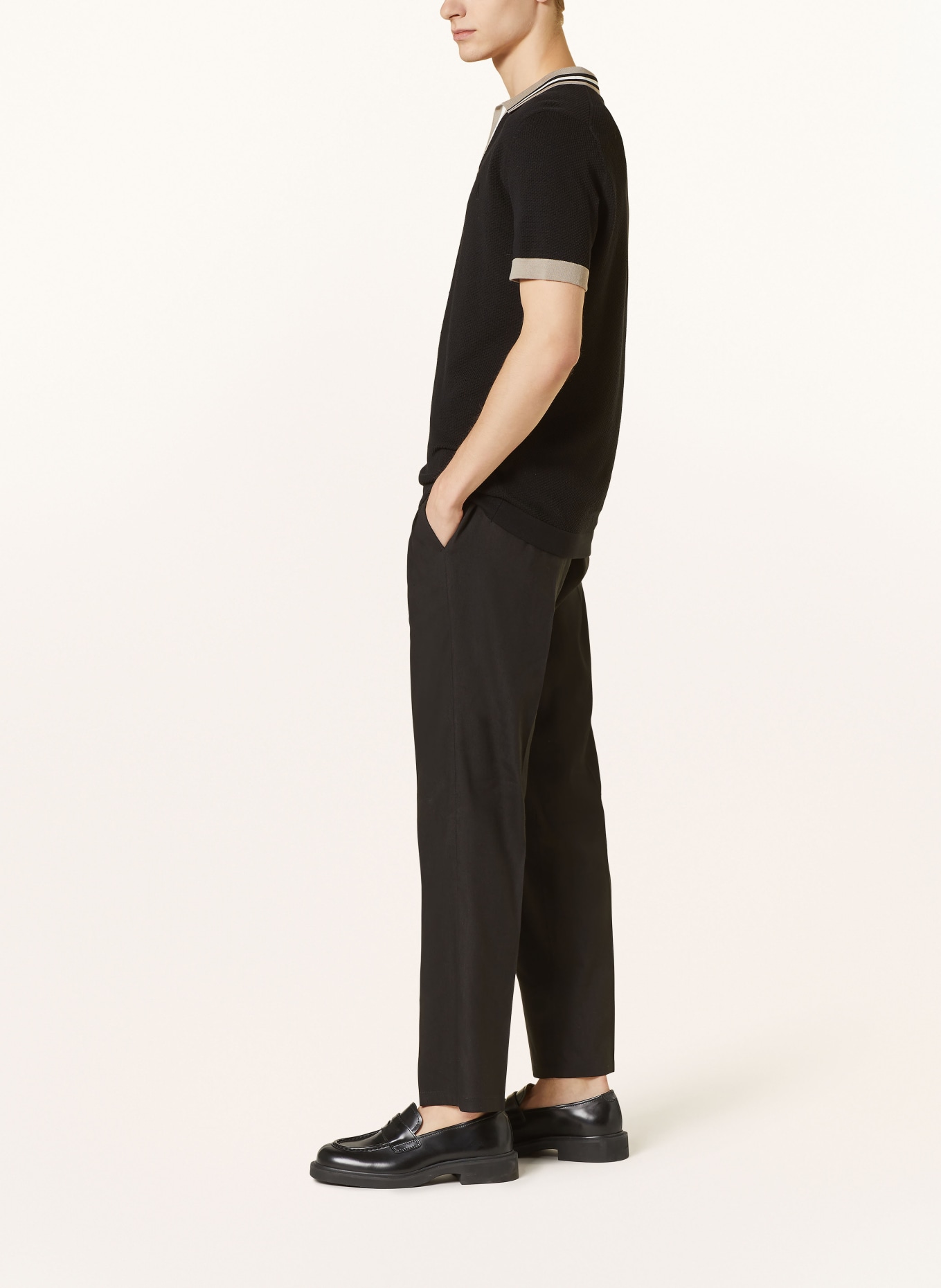 DRYKORN Trousers LEEK with linen regular fit, Color: BLACK (Image 4)