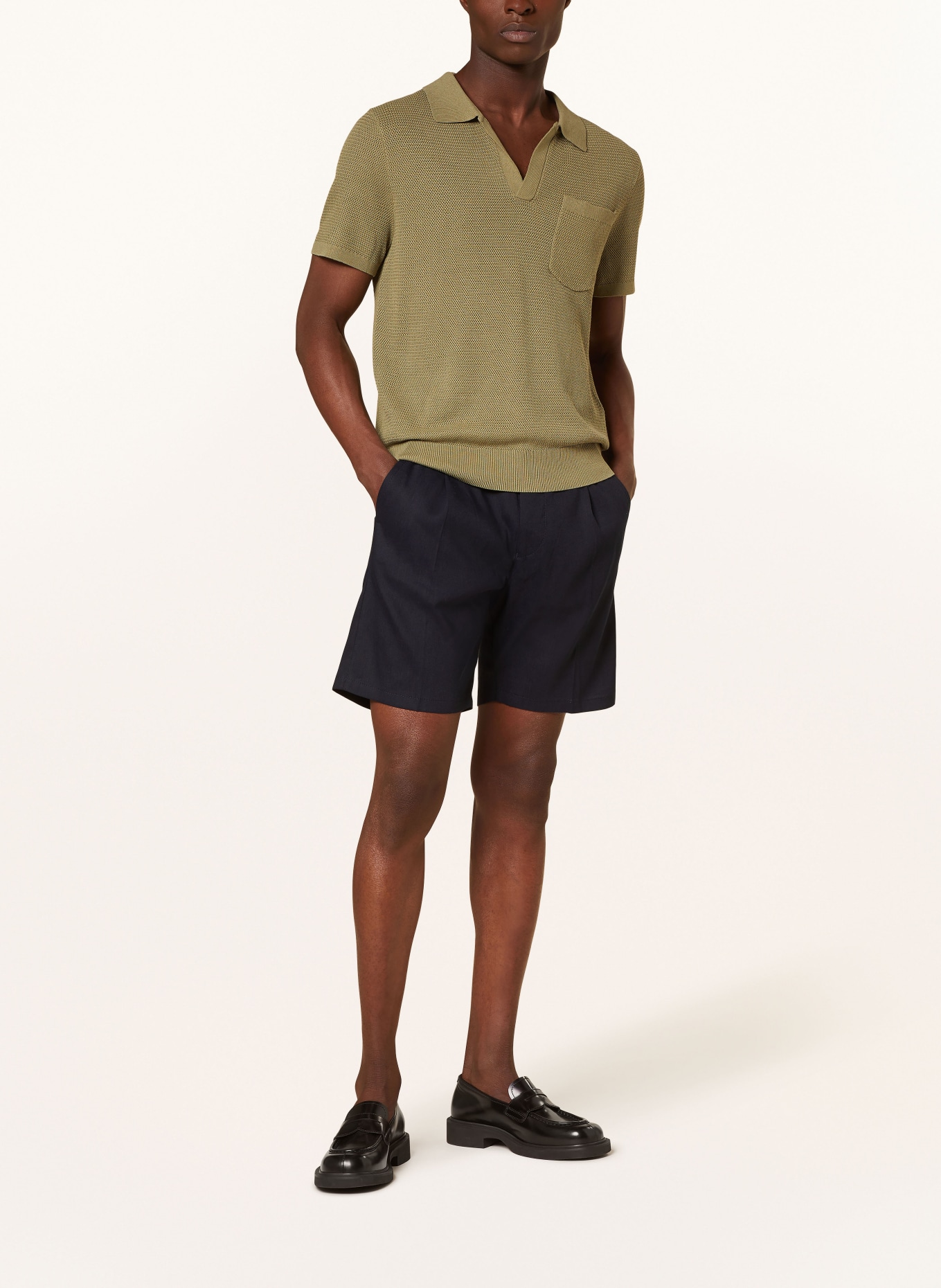 DRYKORN Shorts RHASY Regular Fit mit Leinen, Farbe: DUNKELBLAU (Bild 3)