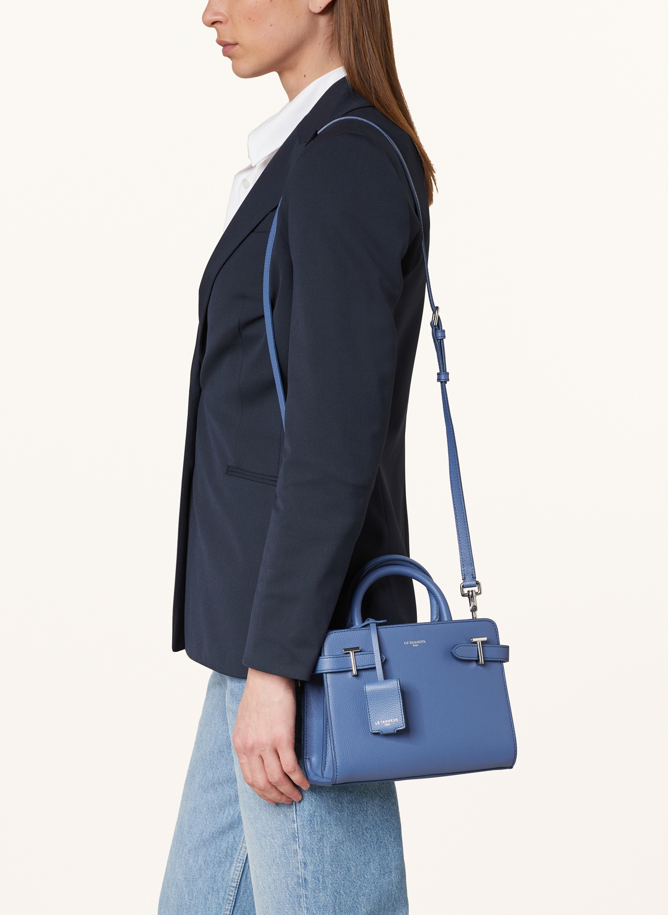 LE TANNEUR Crossbody bag EMILIE, Color: BLUE (Image 4)