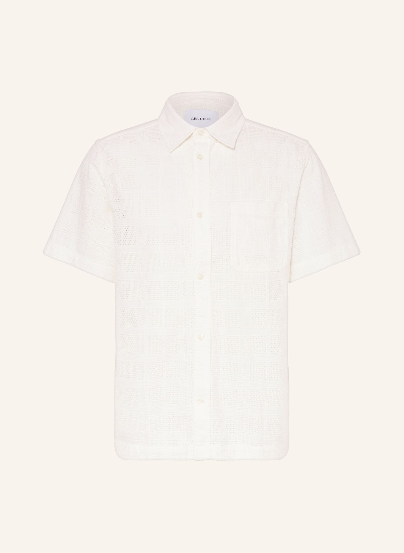 LES DEUX Short sleeve shirt CHARLIE regular fit, Color: WHITE (Image 1)