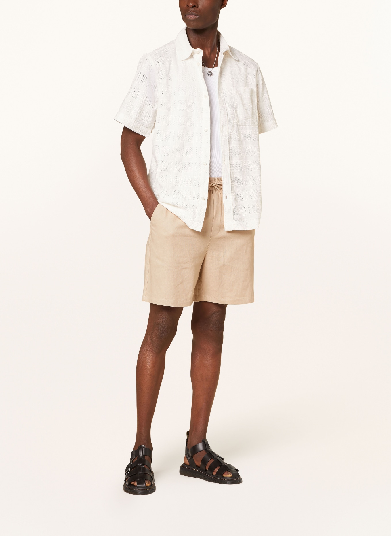 LES DEUX Short sleeve shirt CHARLIE regular fit, Color: WHITE (Image 2)