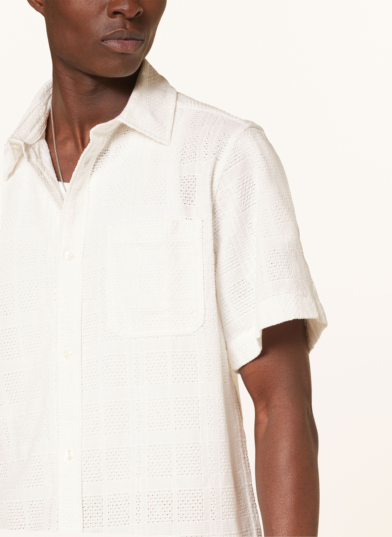 LES DEUX Short sleeve shirt CHARLIE regular fit, Color: WHITE (Image 4)