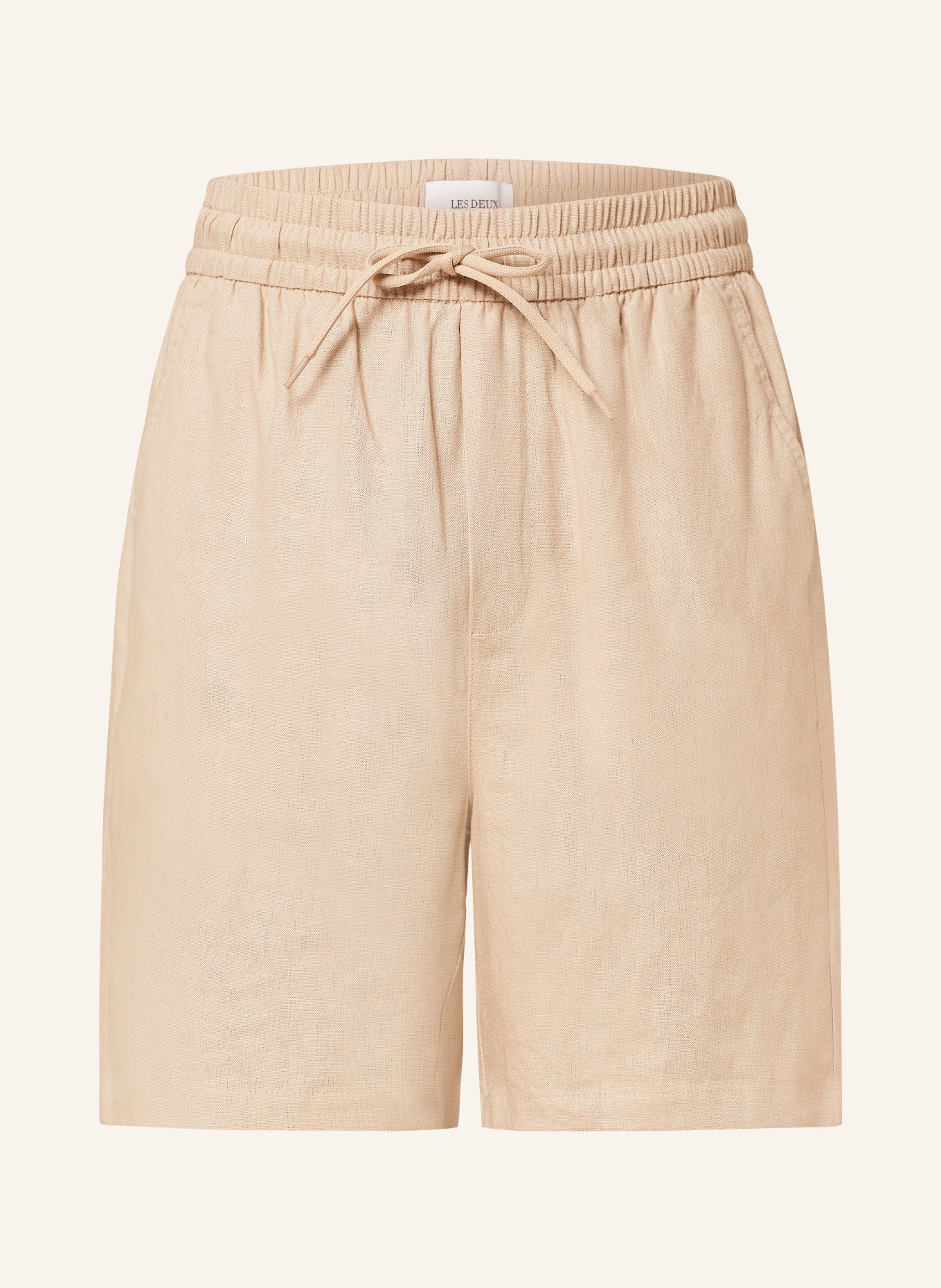LES DEUX Shorts OTTO with linen, Color: BEIGE (Image 1)