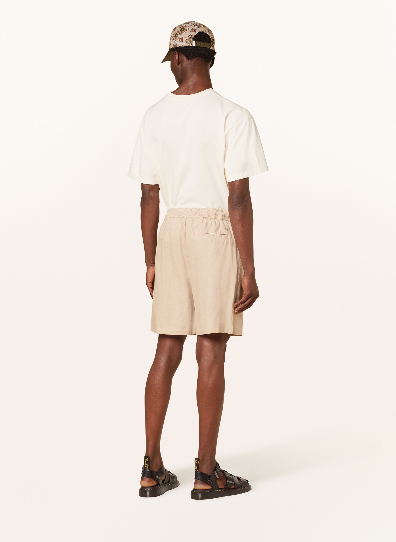 LES DEUX Shorts OTTO with linen, Color: BEIGE (Image 3)
