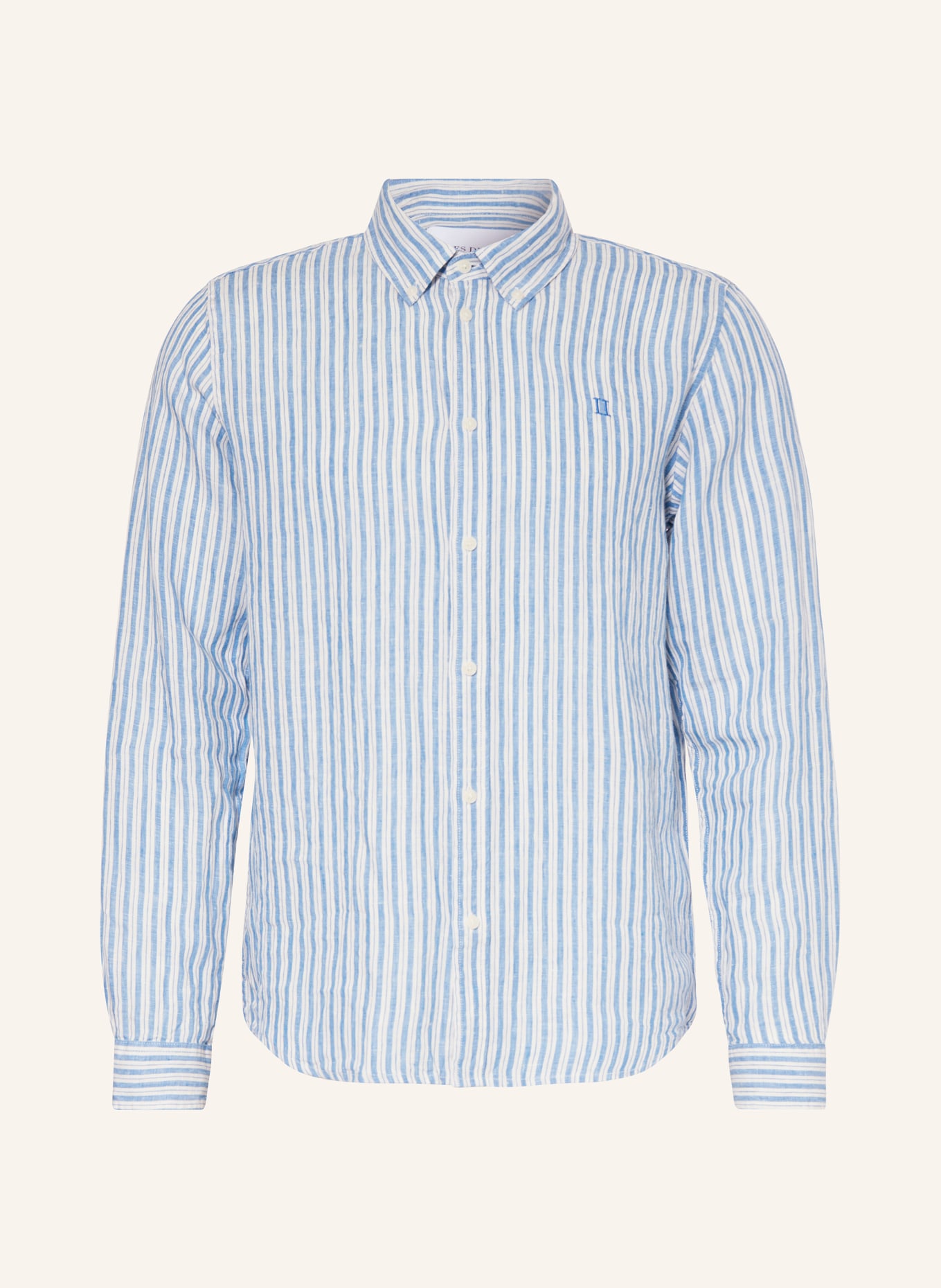 LES DEUX Linen shirt KRISTIAN regular fit, Color: LIGHT BLUE/ ECRU (Image 1)