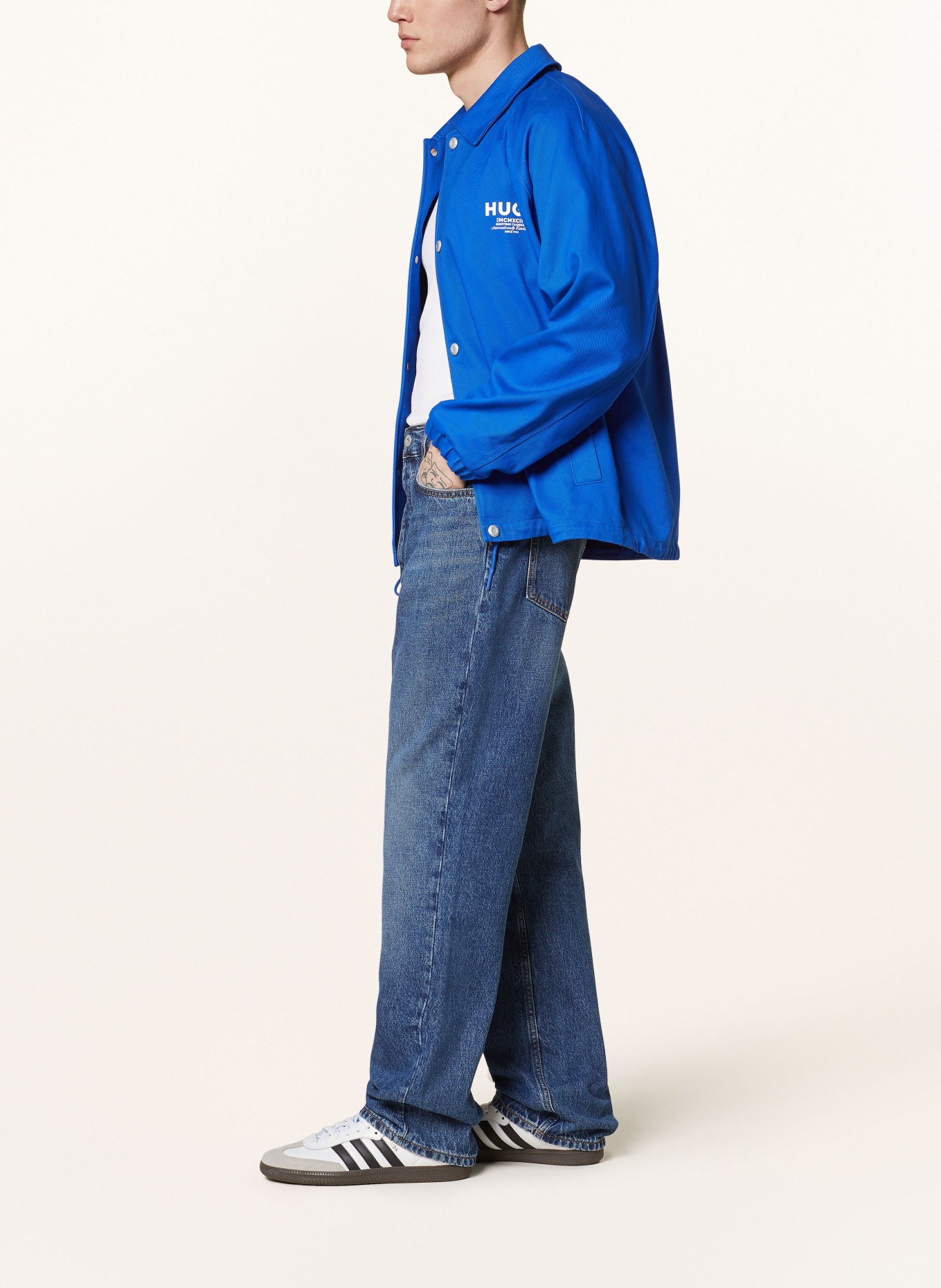 HUGO BLUE Jeansy NATE baggy fit, Kolor: 425 MEDIUM BLUE (Obrazek 4)