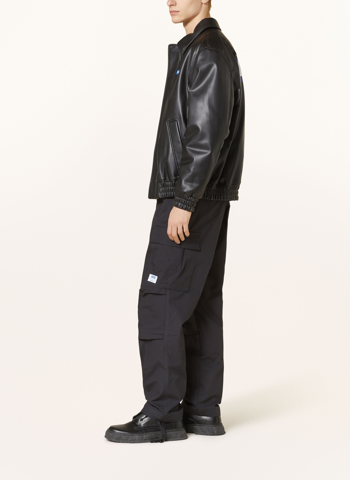 HUGO BLUE Cargo pants GADIC, Color: BLACK (Image 4)