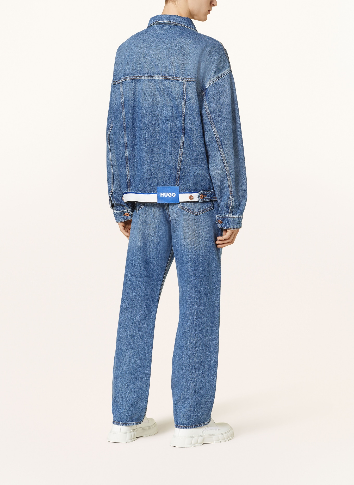 HUGO BLUE Kurtka jeansowa oversize CORSO, Kolor: NIEBIESKI (Obrazek 3)