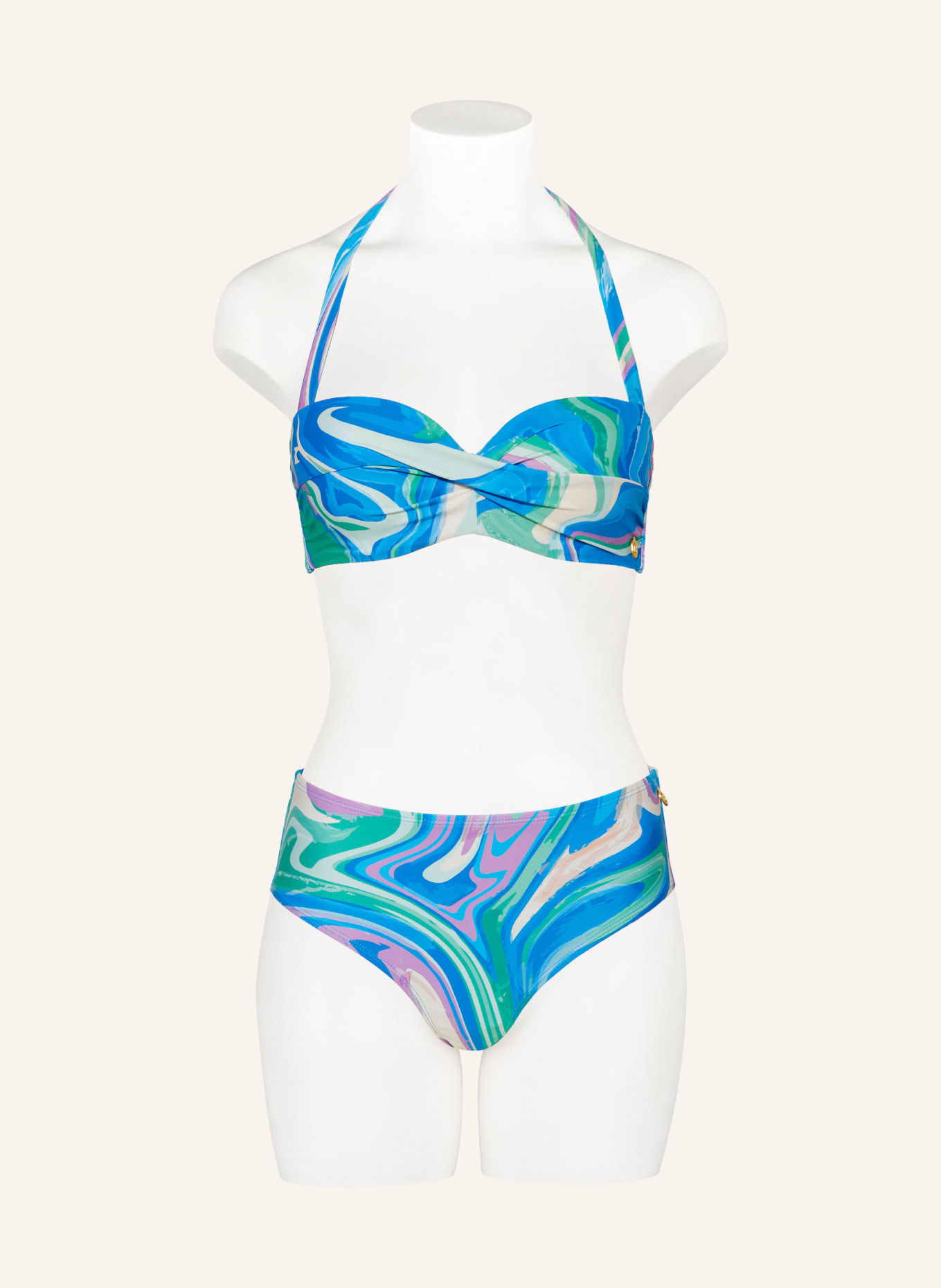 ten Cate Basic bikini bottoms, Color: TURQUOISE/ GREEN/ LIGHT PURPLE (Image 2)