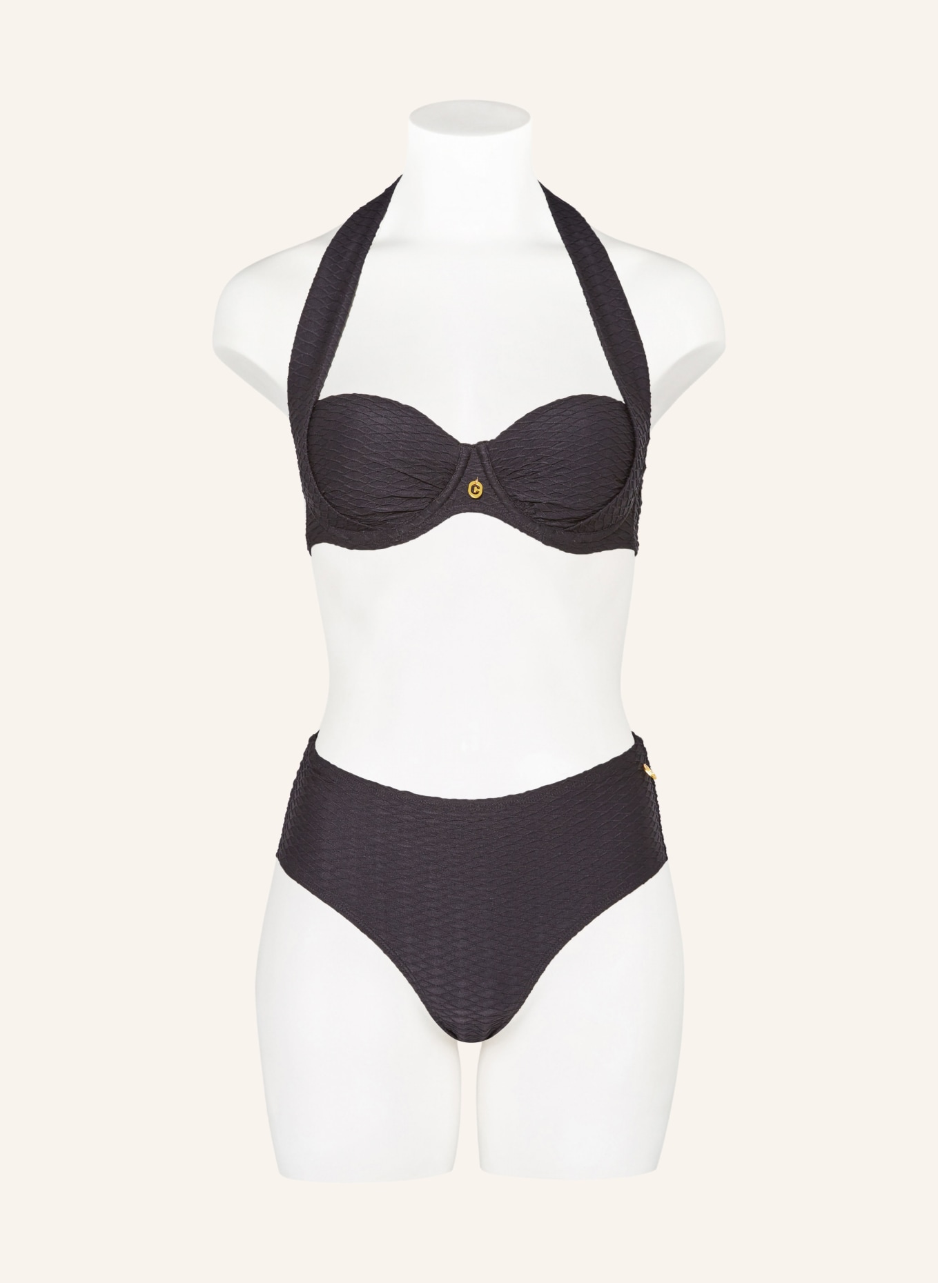 ten Cate High-waist bikini bottoms, Color: BLACK (Image 2)