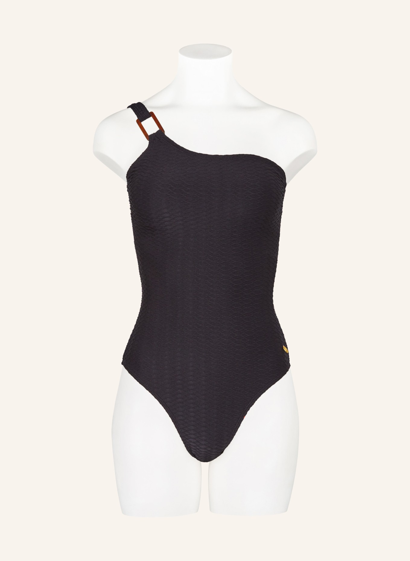 ten Cate One-shoulder swimsuit, Color: BLACK (Image 2)