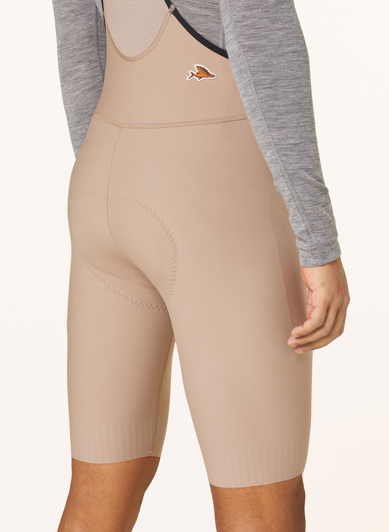 CAFÉ DU CYCLISTE Cycling shorts MARINETTE with straps and padded insert, Color: LIGHT BROWN (Image 5)