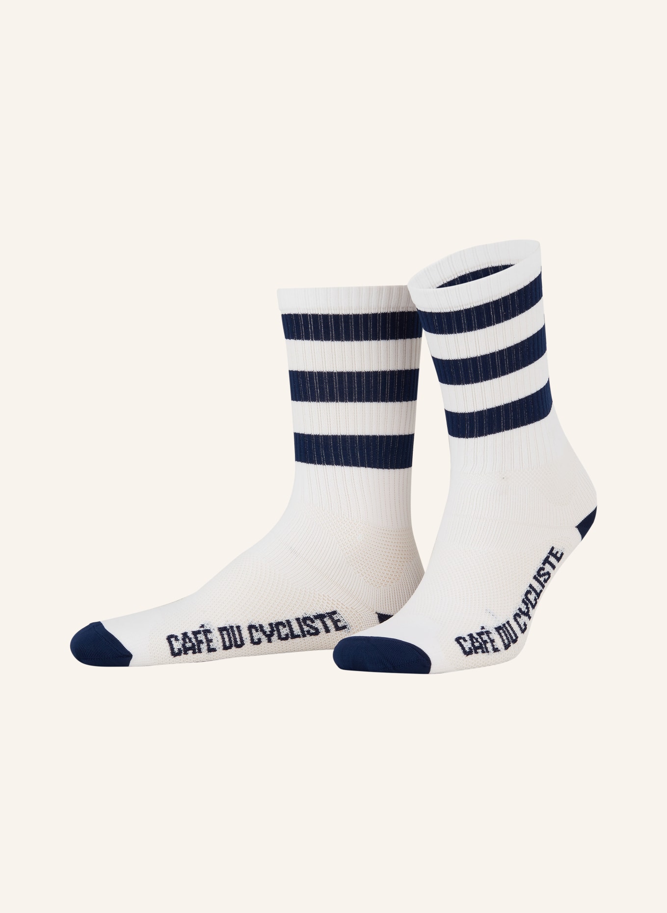 CAFÉ DU CYCLISTE Cycling socks SKATE, Color: Navy on White (Image 1)