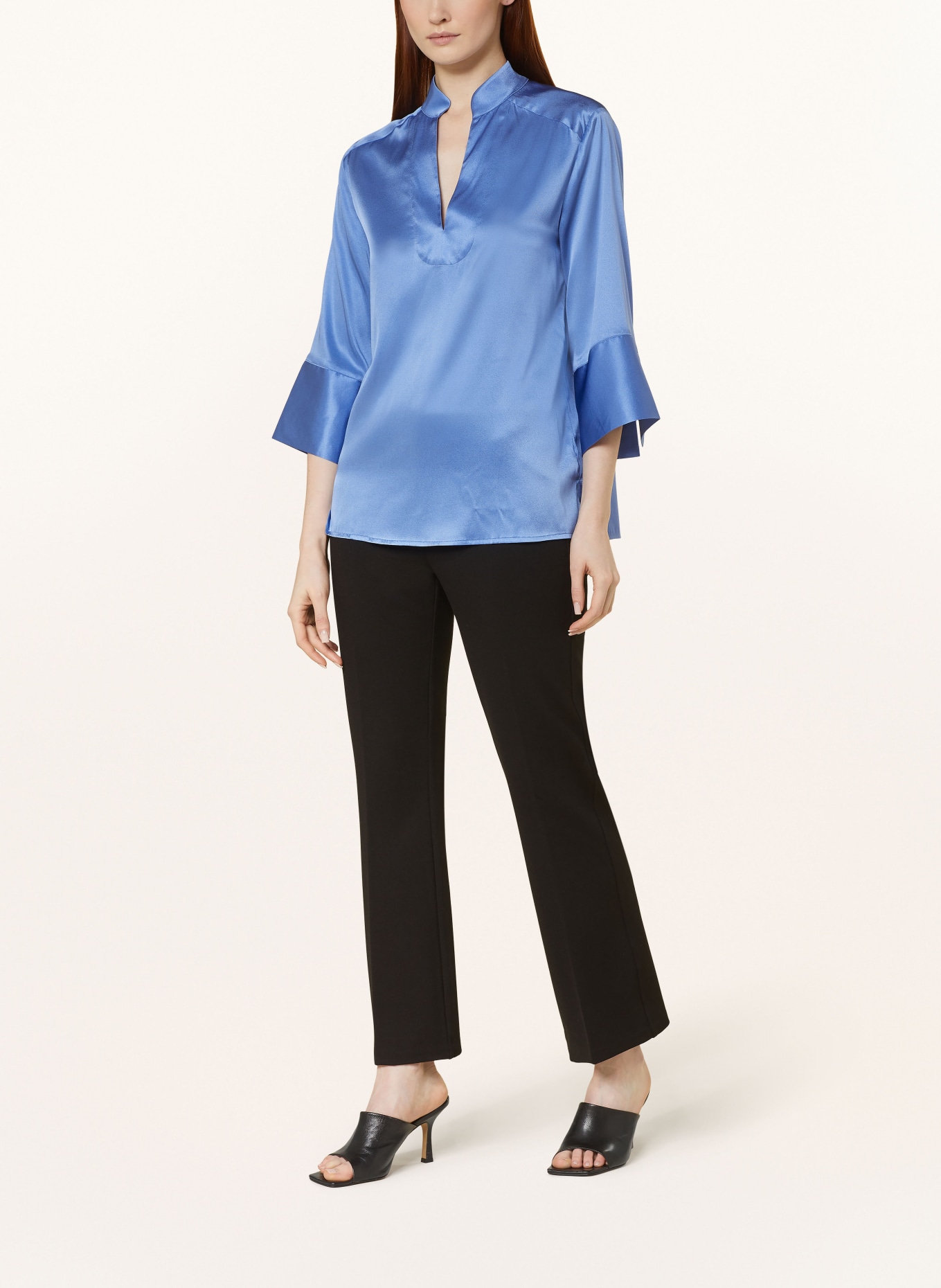 dea kudibal Silk blouse LYSANNA with 3/4 sleeves, Color: BLUE (Image 2)
