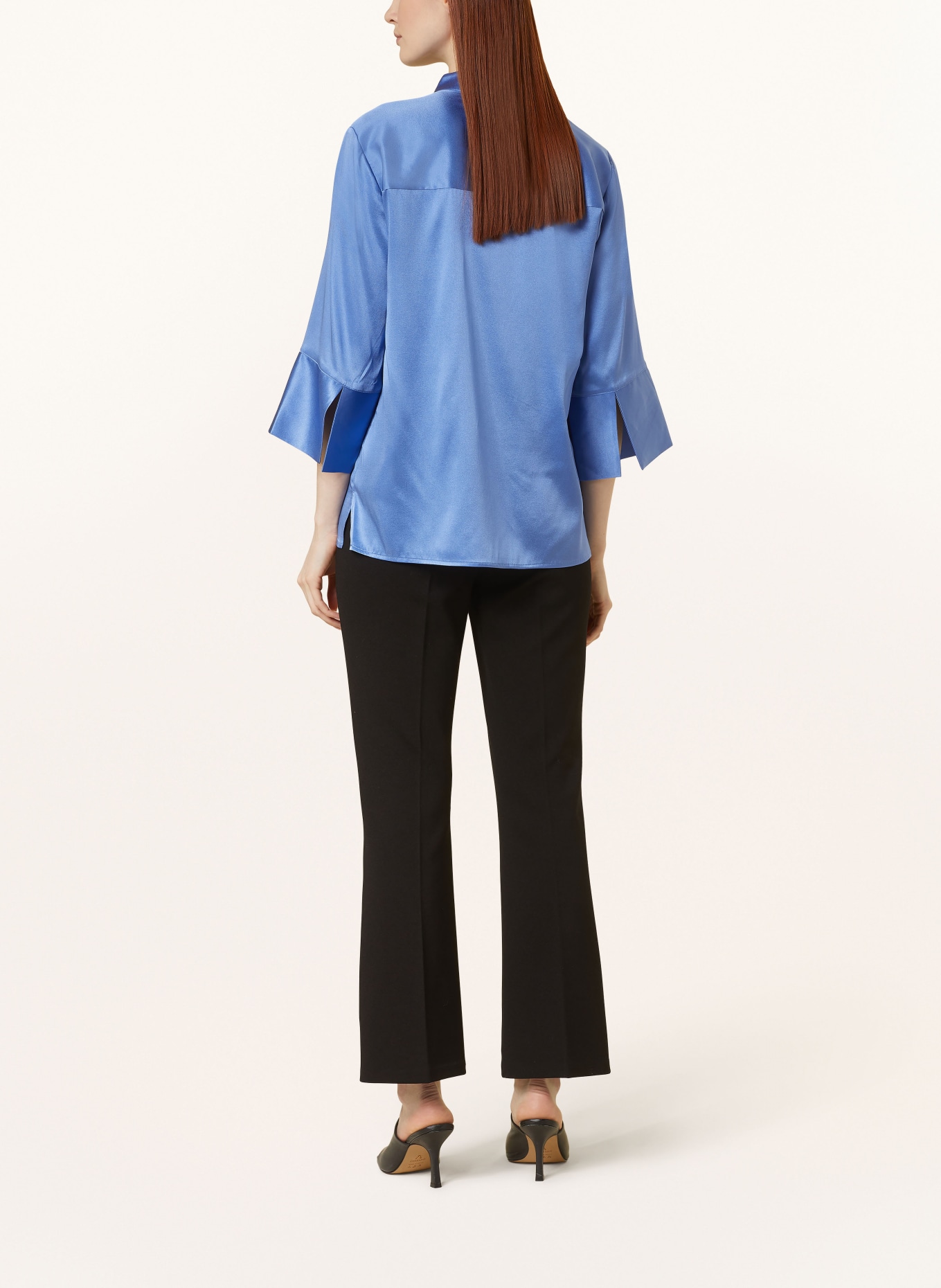 dea kudibal Silk blouse LYSANNA with 3/4 sleeves, Color: BLUE (Image 3)