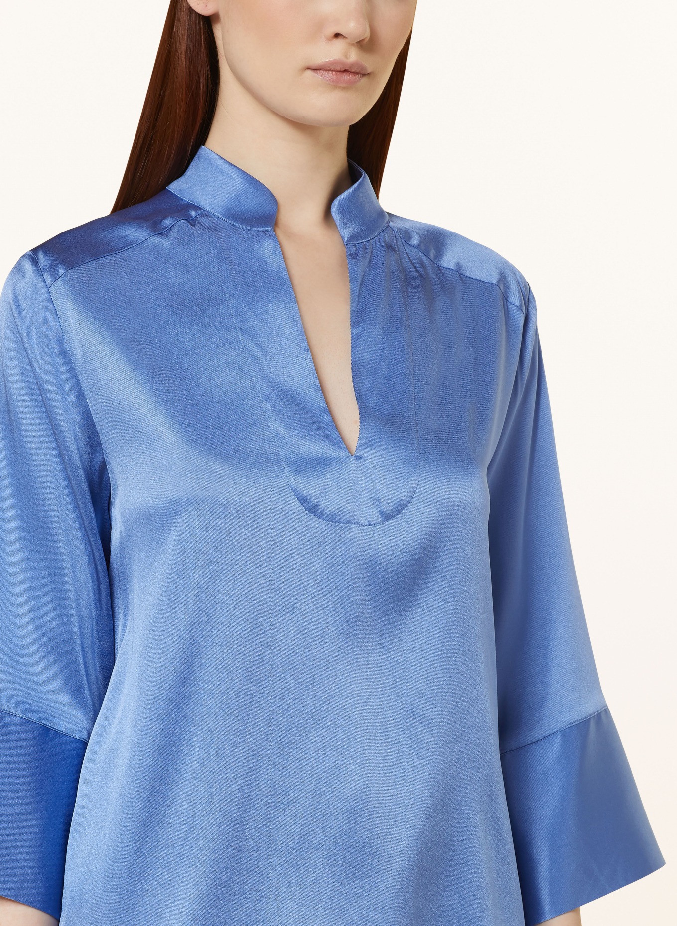 dea kudibal Silk blouse LYSANNA with 3/4 sleeves, Color: BLUE (Image 4)