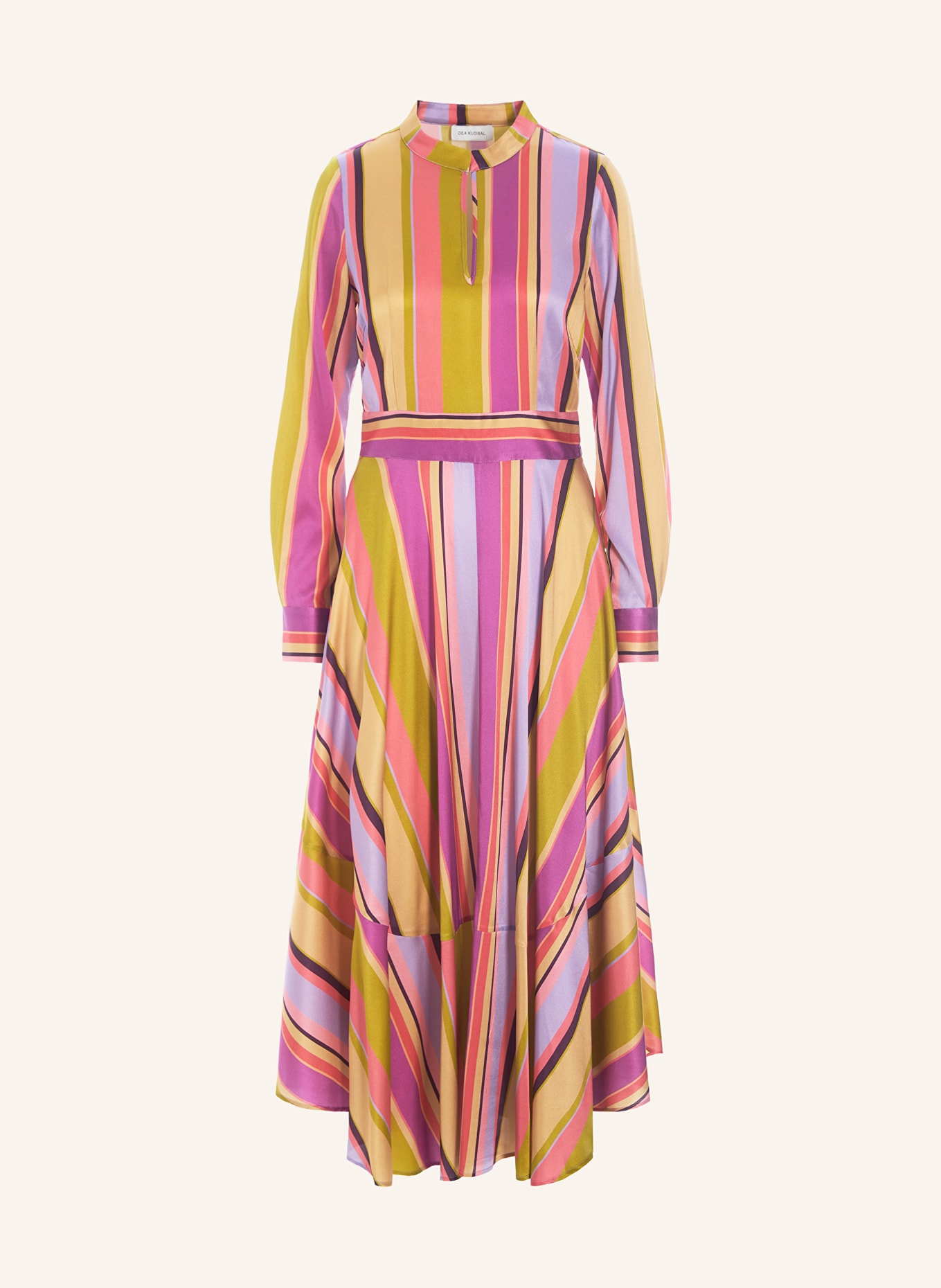 dea kudibal Silk dress OLGINA, Color: PURPLE/ GREEN/ PINK (Image 1)