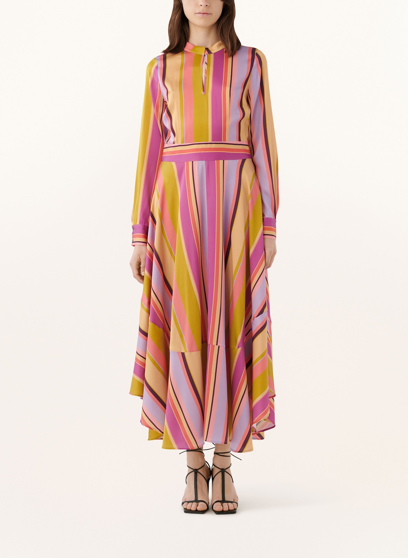 dea kudibal Silk dress OLGINA, Color: PURPLE/ GREEN/ PINK (Image 2)