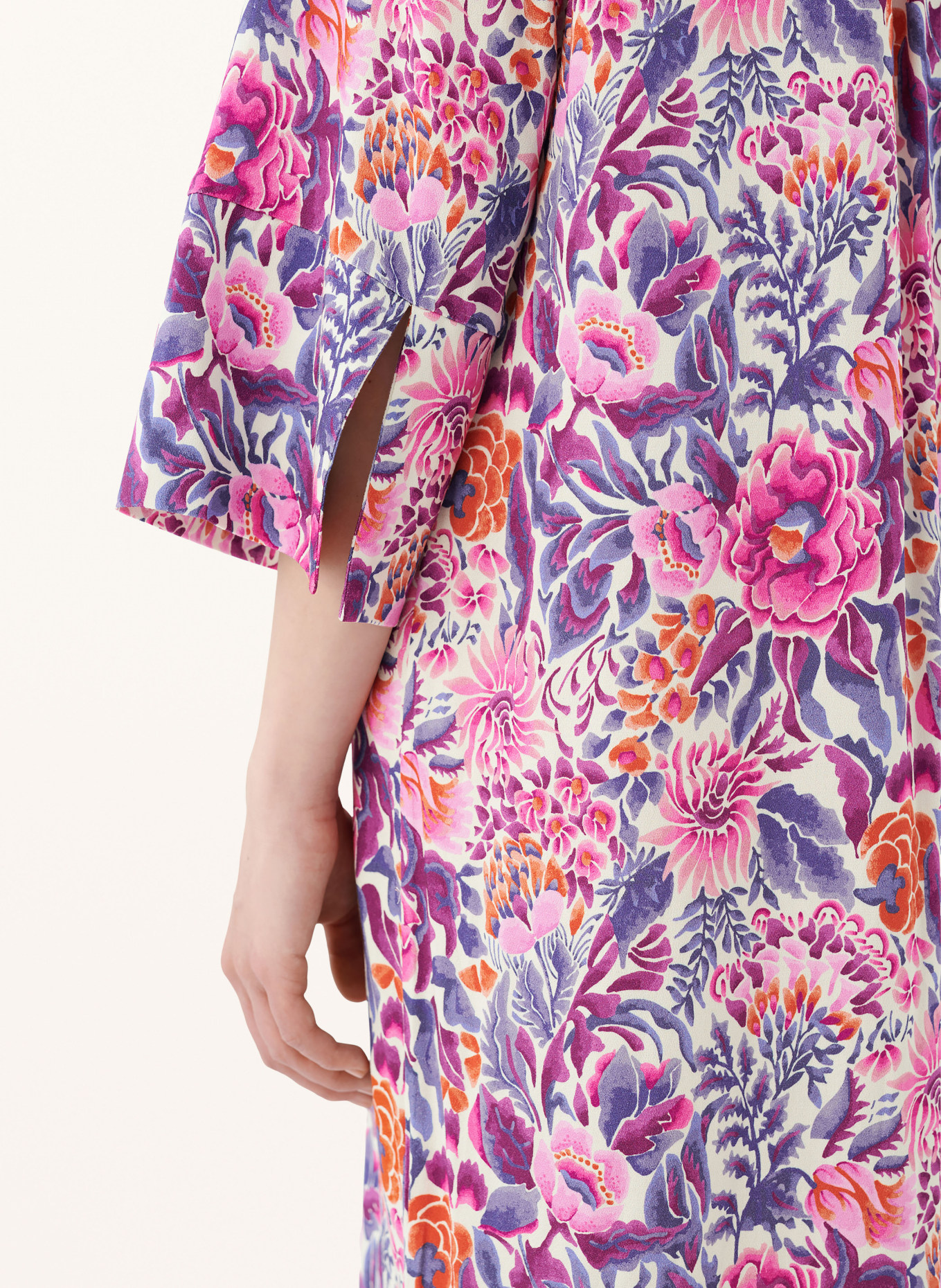 dea kudibal Dress SIBEL with 3/4 sleeves, Color: PINK/ PURPLE/ CREAM (Image 4)