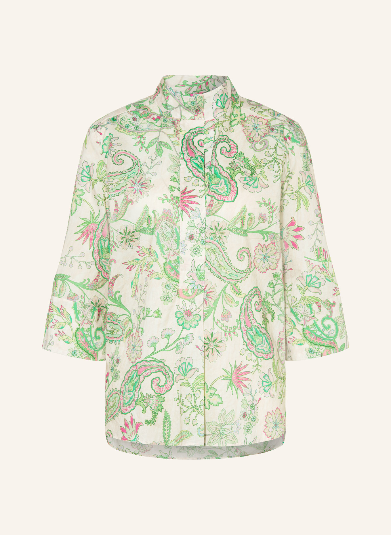 dea kudibal Shirt blouse KAMI with 3/4 sleeves, Color: CREAM/ LIGHT GREEN/ PINK (Image 1)
