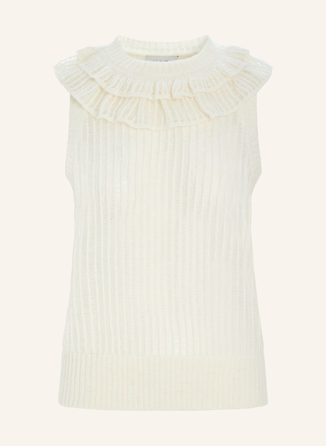 dea kudibal Sweater vest TYLLIN with frills, Color: ECRU (Image 1)