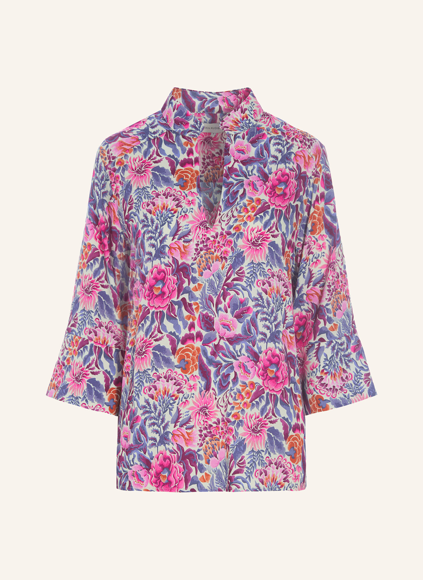 dea kudibal Shirt blouse LYSANNA with 3/4 sleeves, Color: ECRU/ PURPLE/ PINK (Image 1)