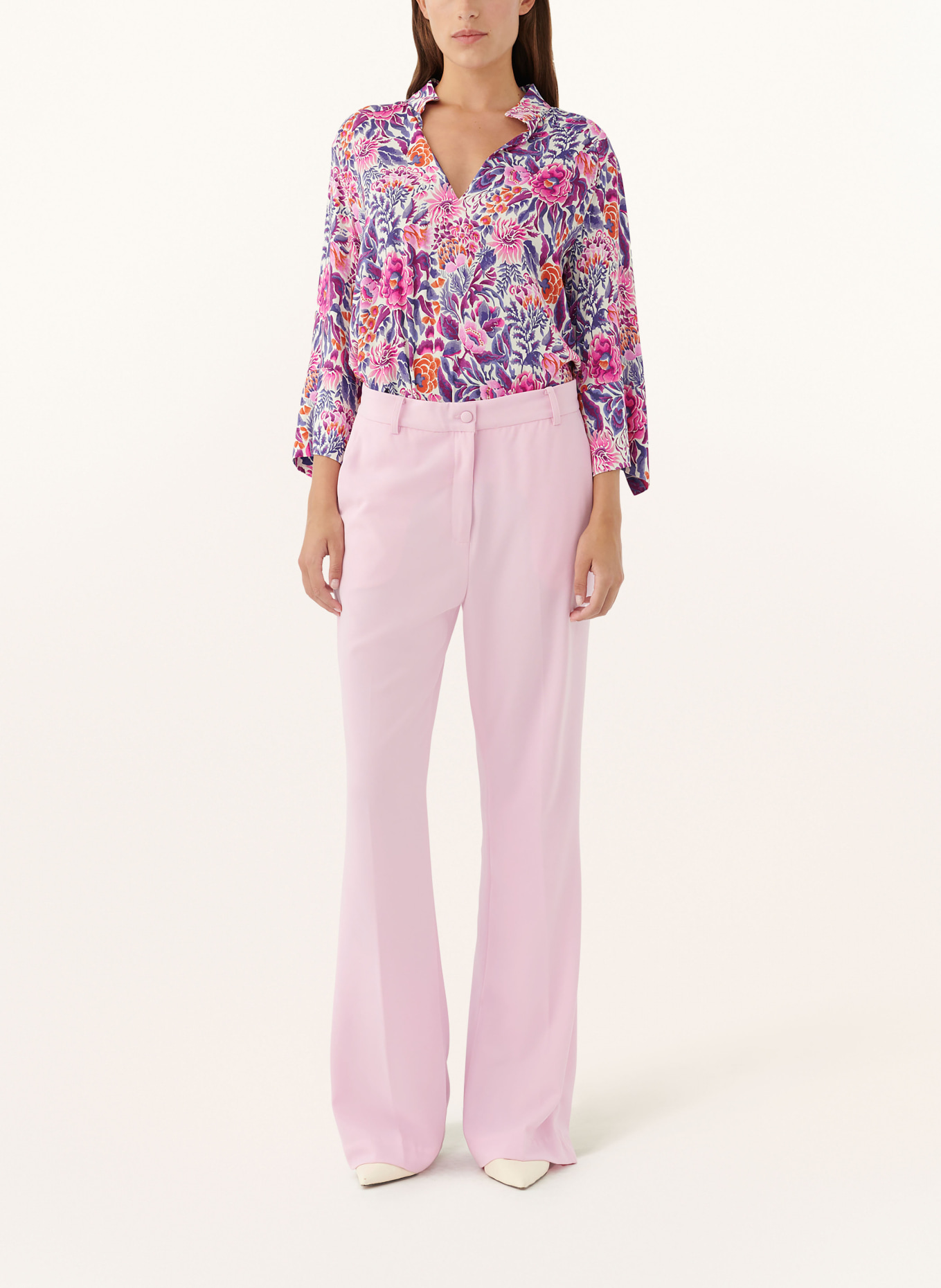 dea kudibal Shirt blouse LYSANNA with 3/4 sleeves, Color: ECRU/ PURPLE/ PINK (Image 2)
