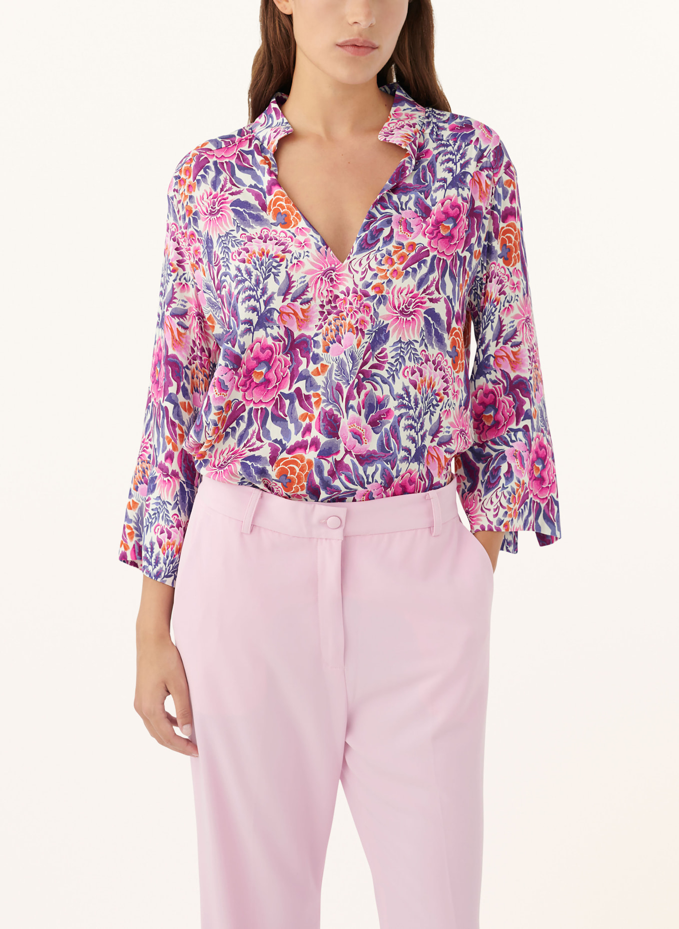 dea kudibal Shirt blouse LYSANNA with 3/4 sleeves, Color: ECRU/ PURPLE/ PINK (Image 4)