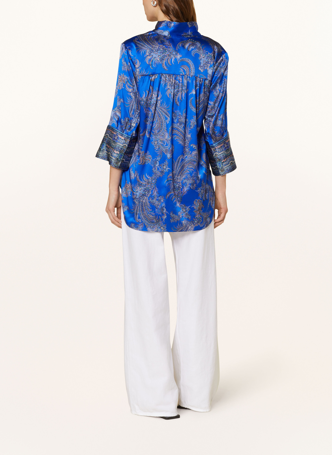 dea kudibal Shirt blouse KAMI made of silk with 3/4 sleeves, Color: BLUE (Image 3)