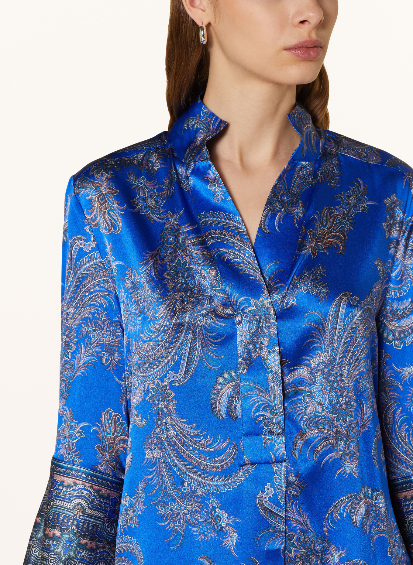 dea kudibal Shirt blouse KAMI made of silk with 3/4 sleeves, Color: BLUE (Image 4)