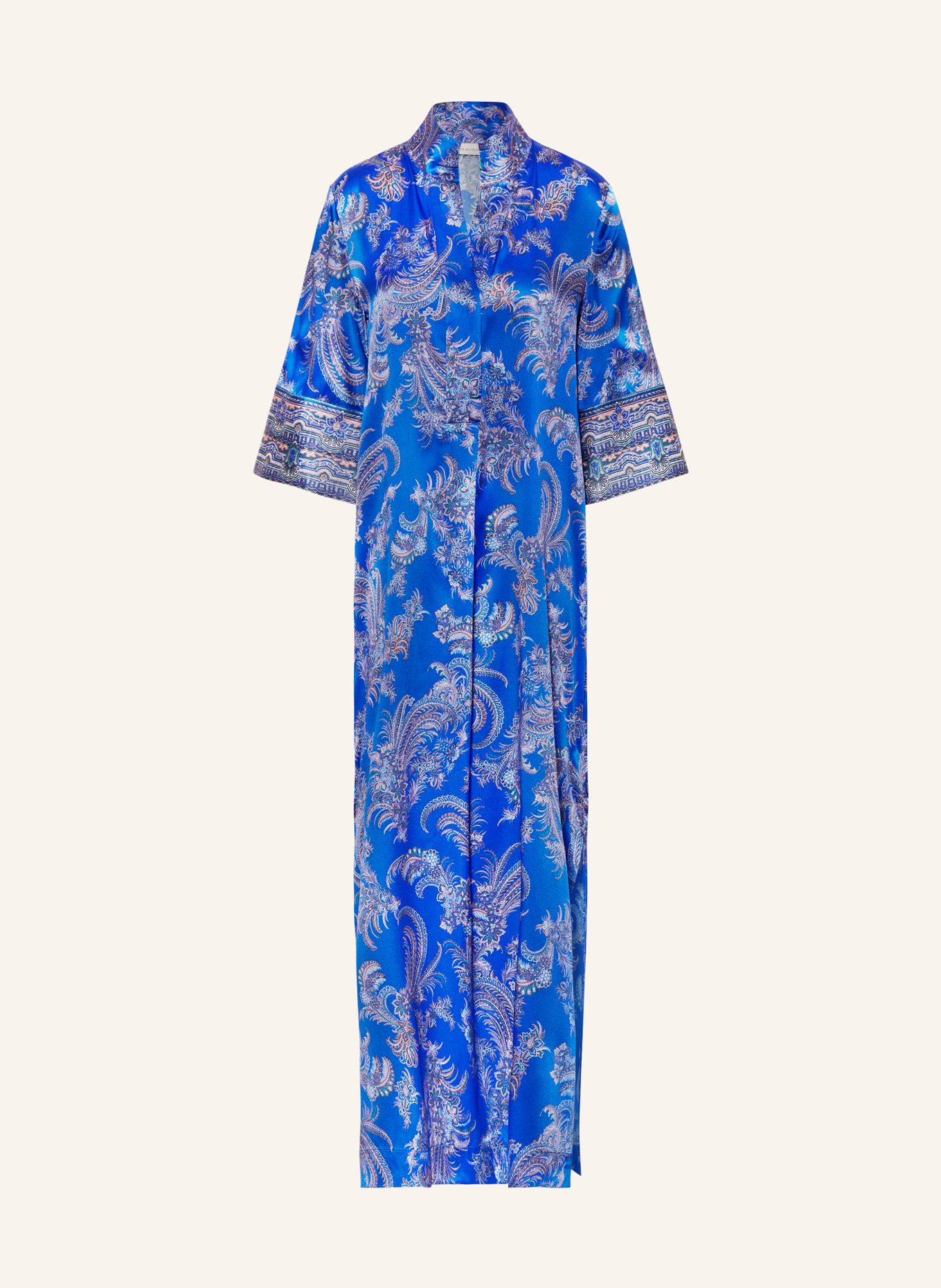 dea kudibal Silk dress HELGA with 3/4 sleeves, Color: DARK BLUE/ ROSE/ GREEN (Image 1)