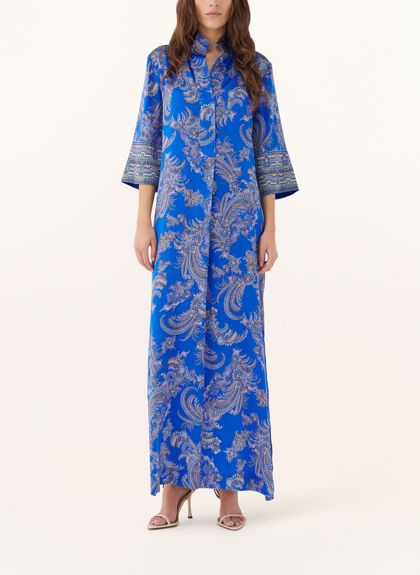 dea kudibal Silk dress HELGA with 3/4 sleeves, Color: DARK BLUE/ ROSE/ GREEN (Image 2)