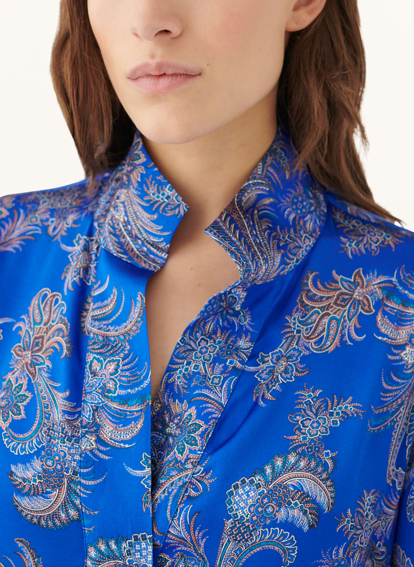 dea kudibal Silk dress HELGA with 3/4 sleeves, Color: DARK BLUE/ ROSE/ GREEN (Image 4)