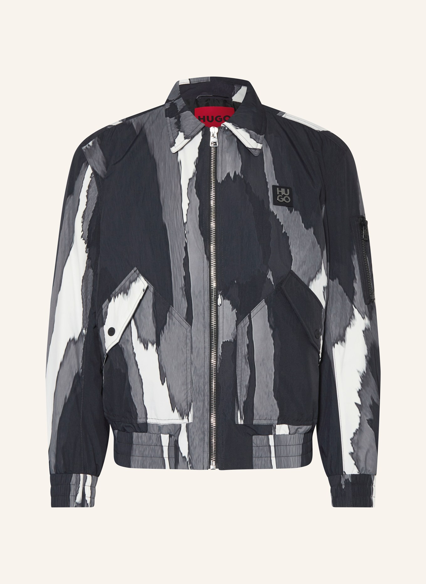 HUGO Jacket BADAM, Color: BLACK/ WHITE/ GRAY (Image 1)