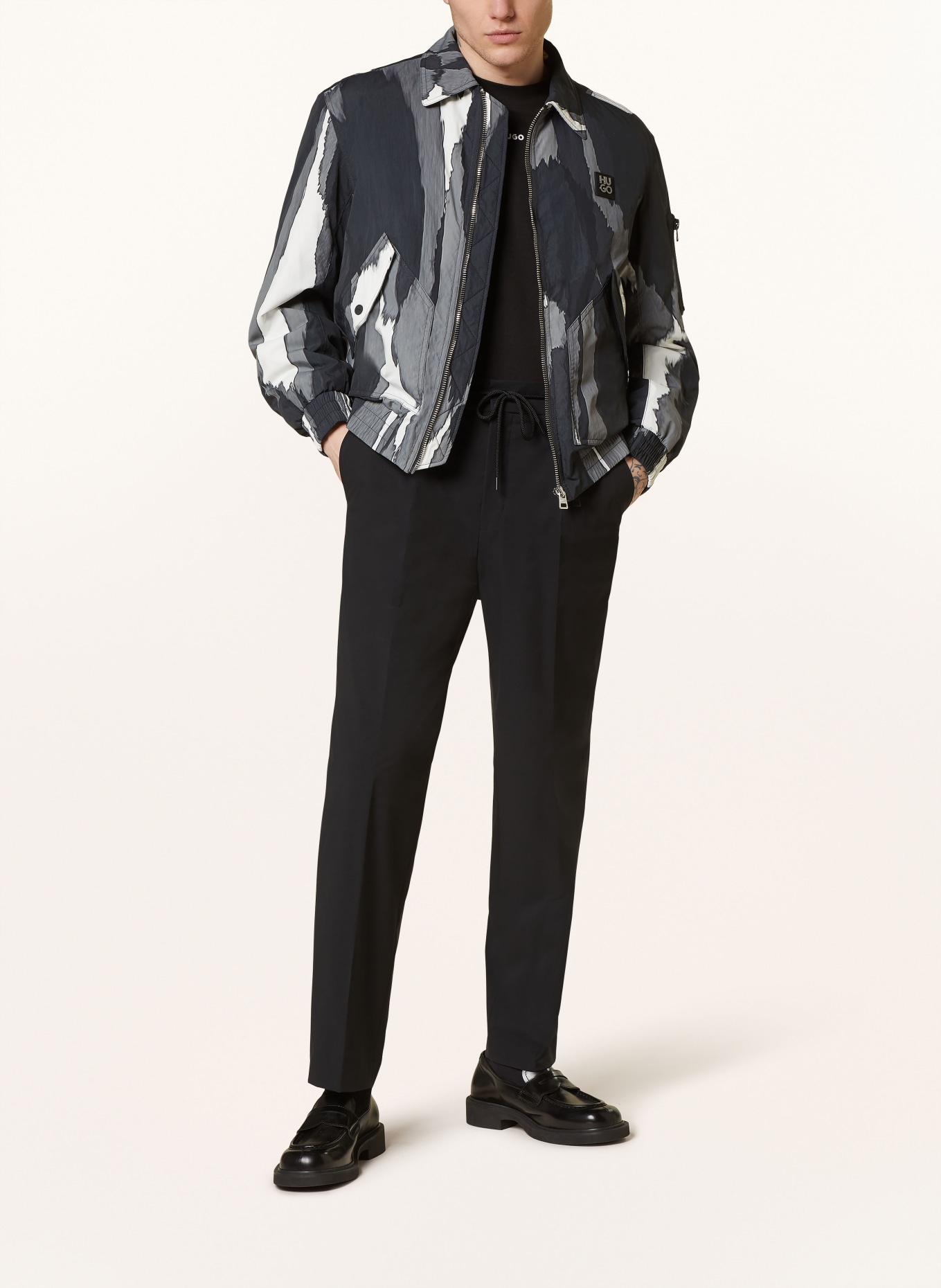 HUGO Jacket BADAM, Color: BLACK/ WHITE/ GRAY (Image 2)