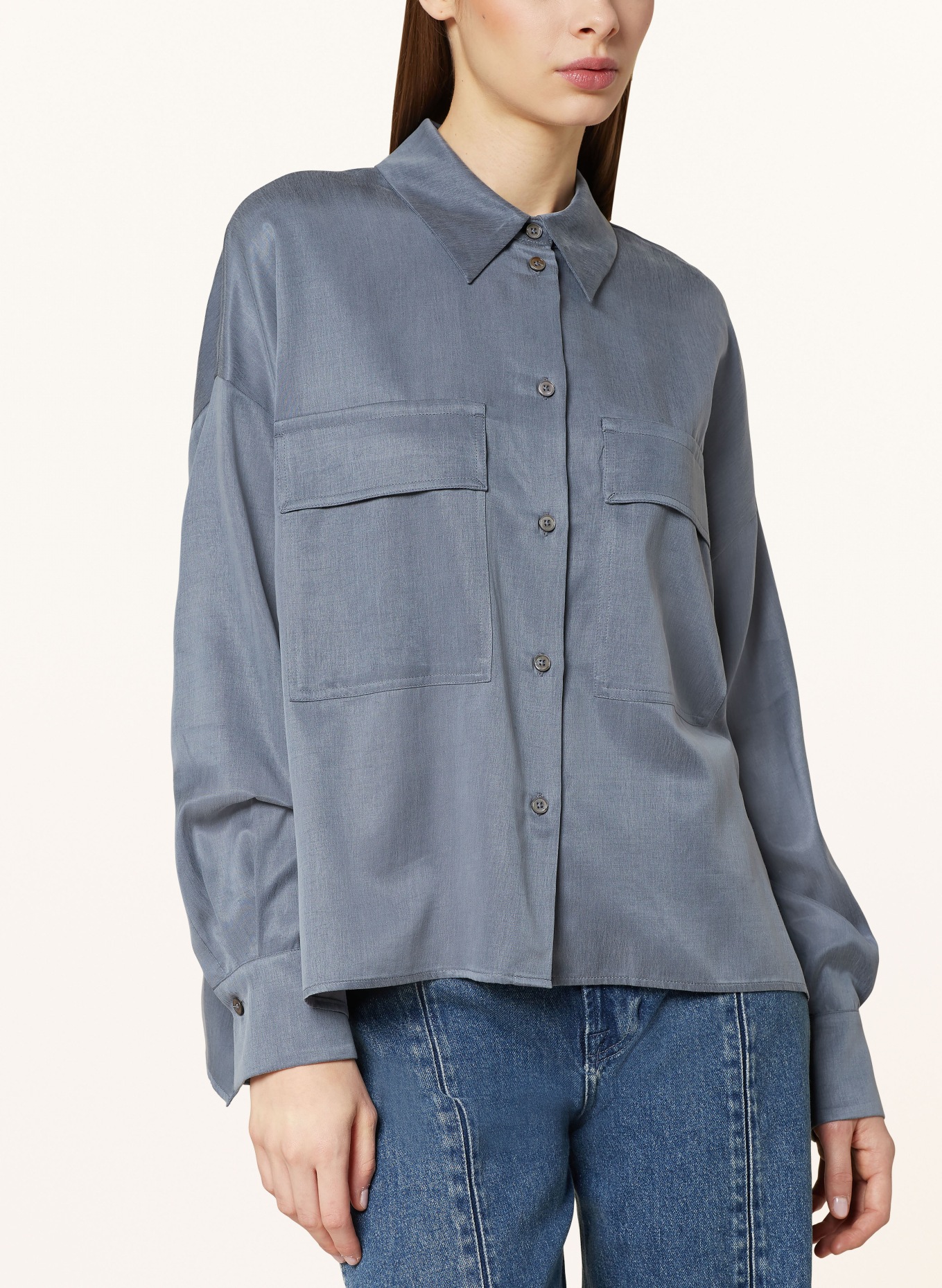 DRYKORN Shirt blouse BADAR, Color: BLUE GRAY (Image 4)