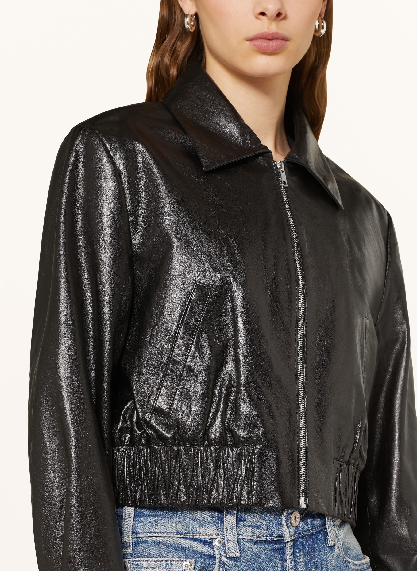 DRYKORN Leather jacket RADWAY, Color: BLACK (Image 4)