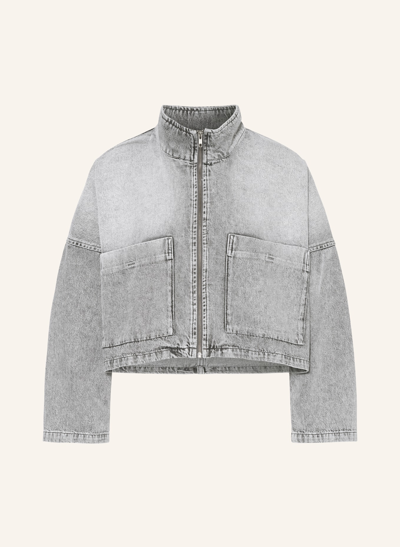 DRYKORN Cropped denim jacket ELSTOW, Color: GRAY (Image 1)