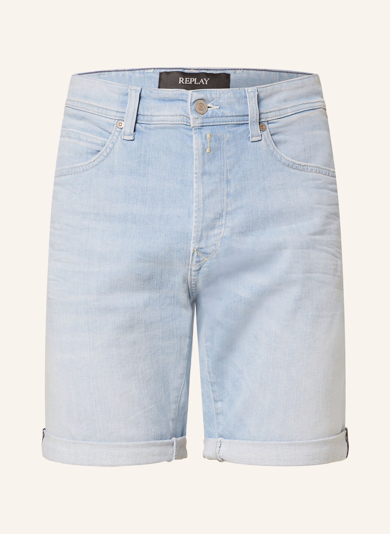 REPLAY Szorty jeansowe 573 tapered fit, Kolor: 010 LIGHT BLUE (Obrazek 1)
