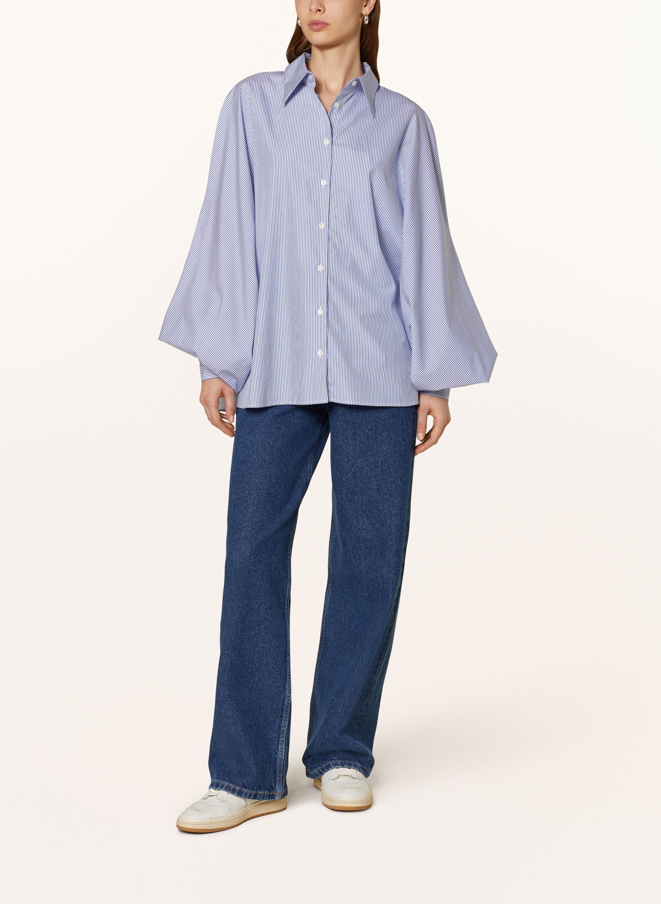 SoSUE Shirt blouse ANTONIA, Color: WHITE/ BLUE (Image 2)
