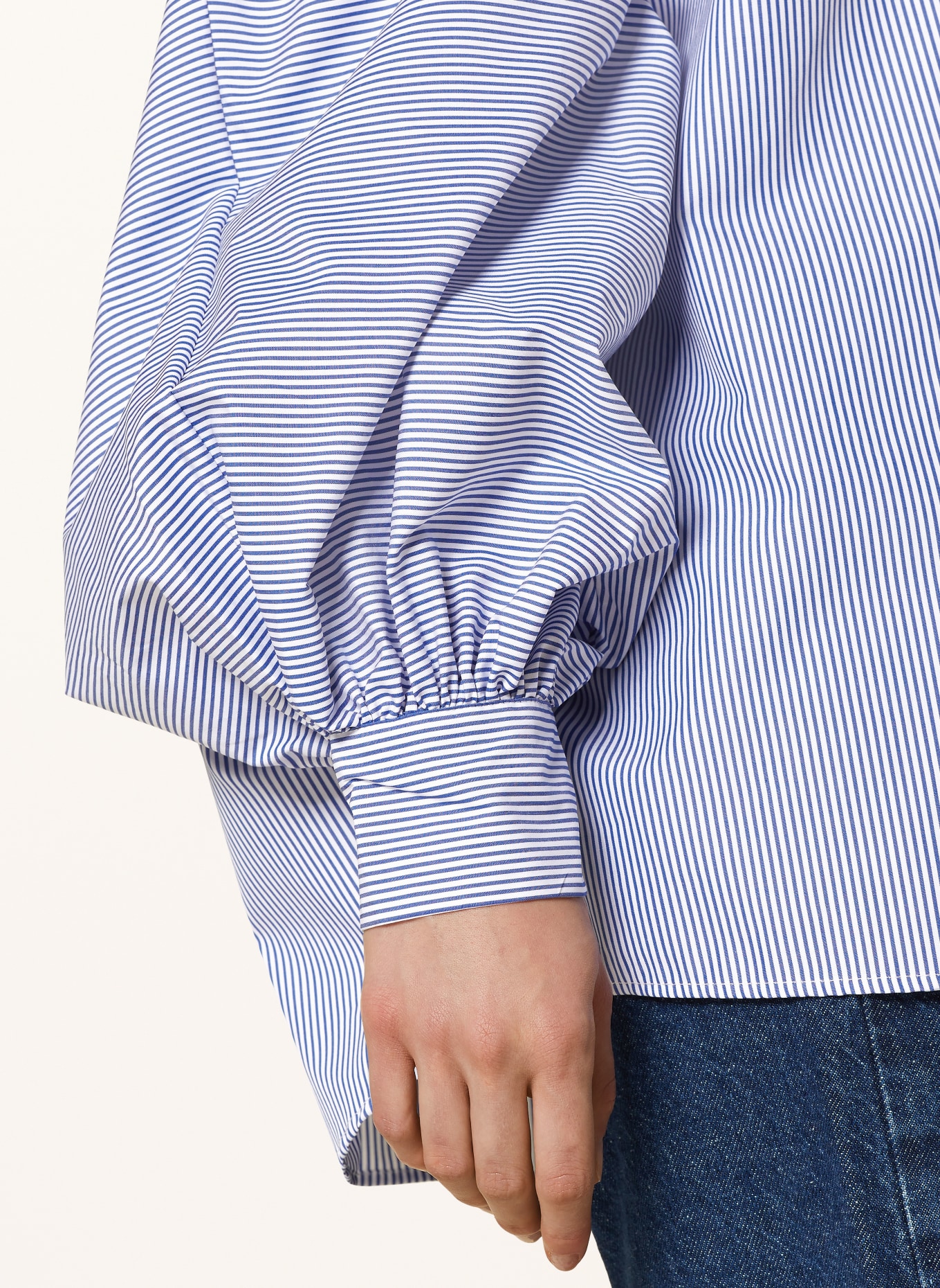 SoSUE Shirt blouse ANTONIA, Color: WHITE/ BLUE (Image 4)