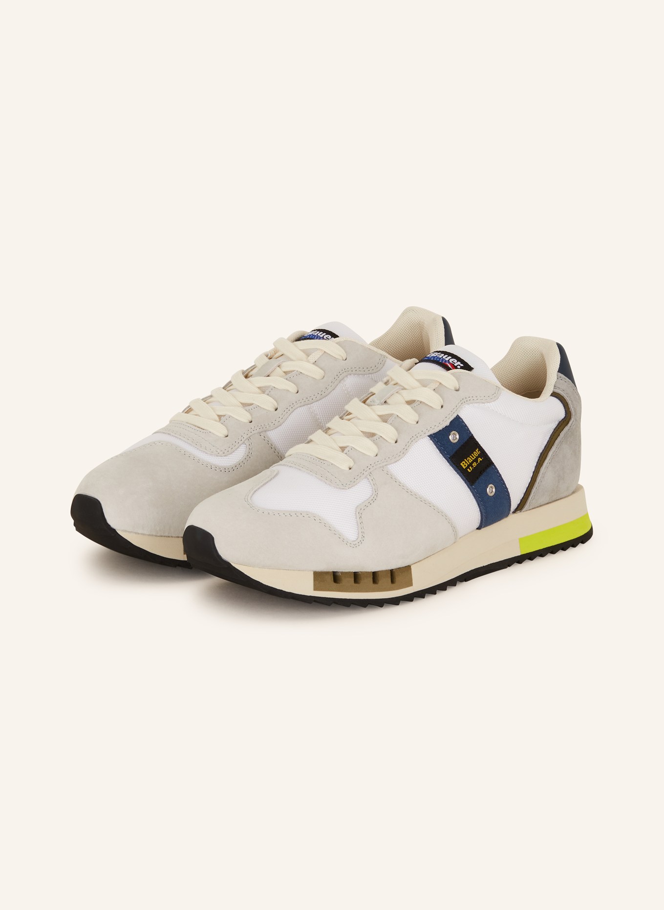Blauer Sneakers QUEENS, Color: WHITE/ LIGHT GRAY/ BLUE (Image 1)