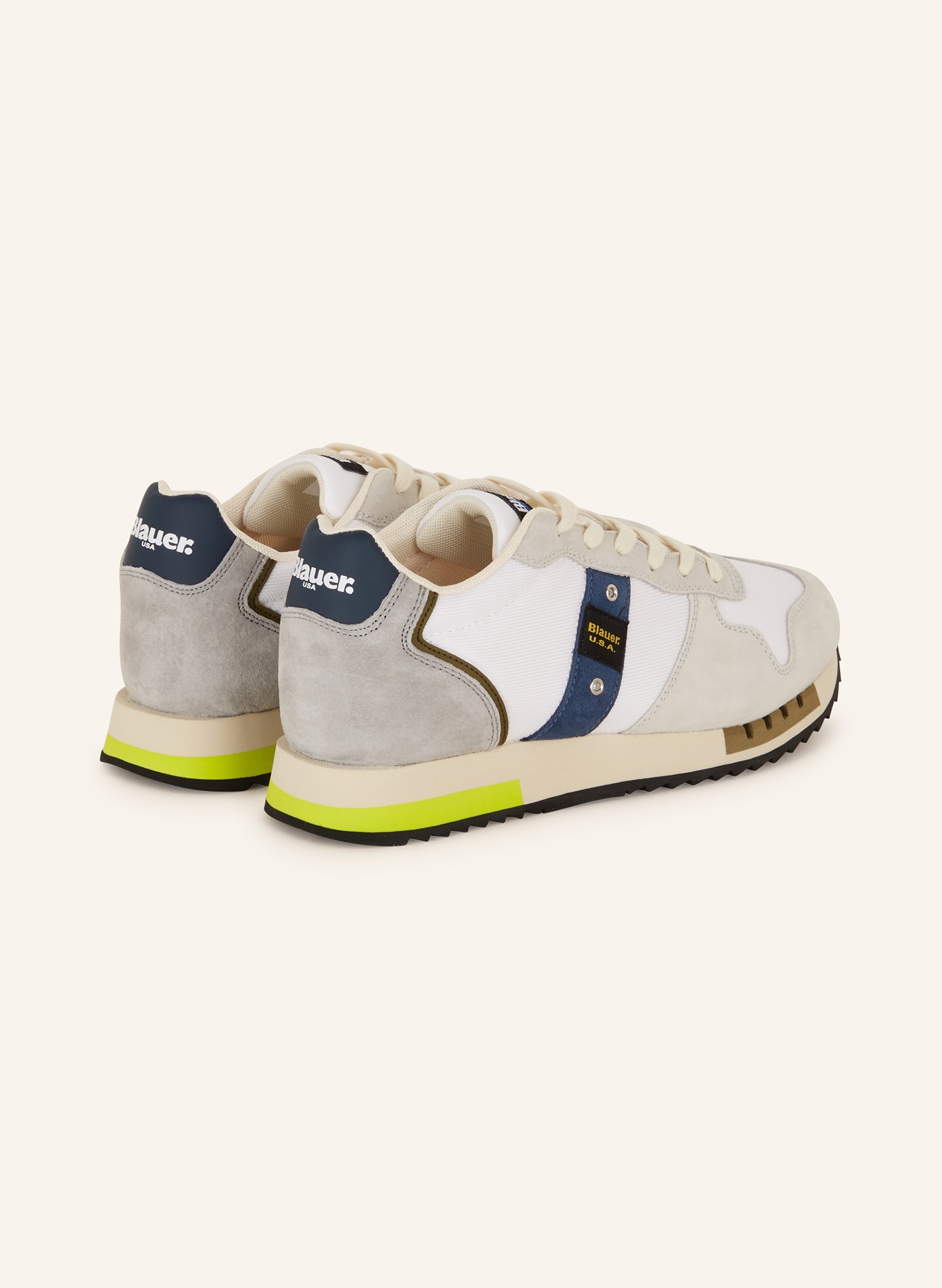 Blauer Sneakers QUEENS, Color: WHITE/ LIGHT GRAY/ BLUE (Image 2)