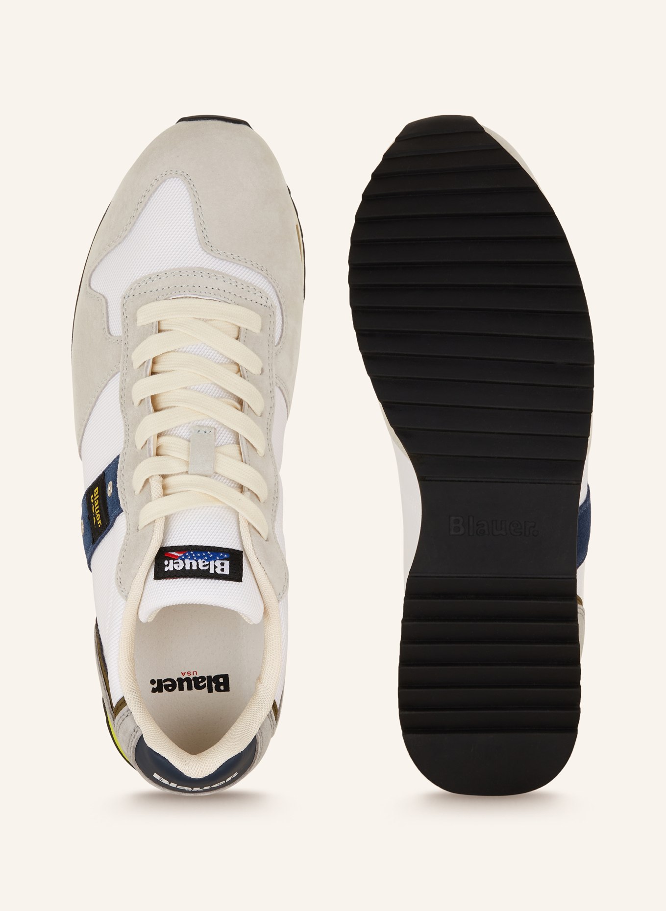 Blauer Sneakers QUEENS, Color: WHITE/ LIGHT GRAY/ BLUE (Image 5)