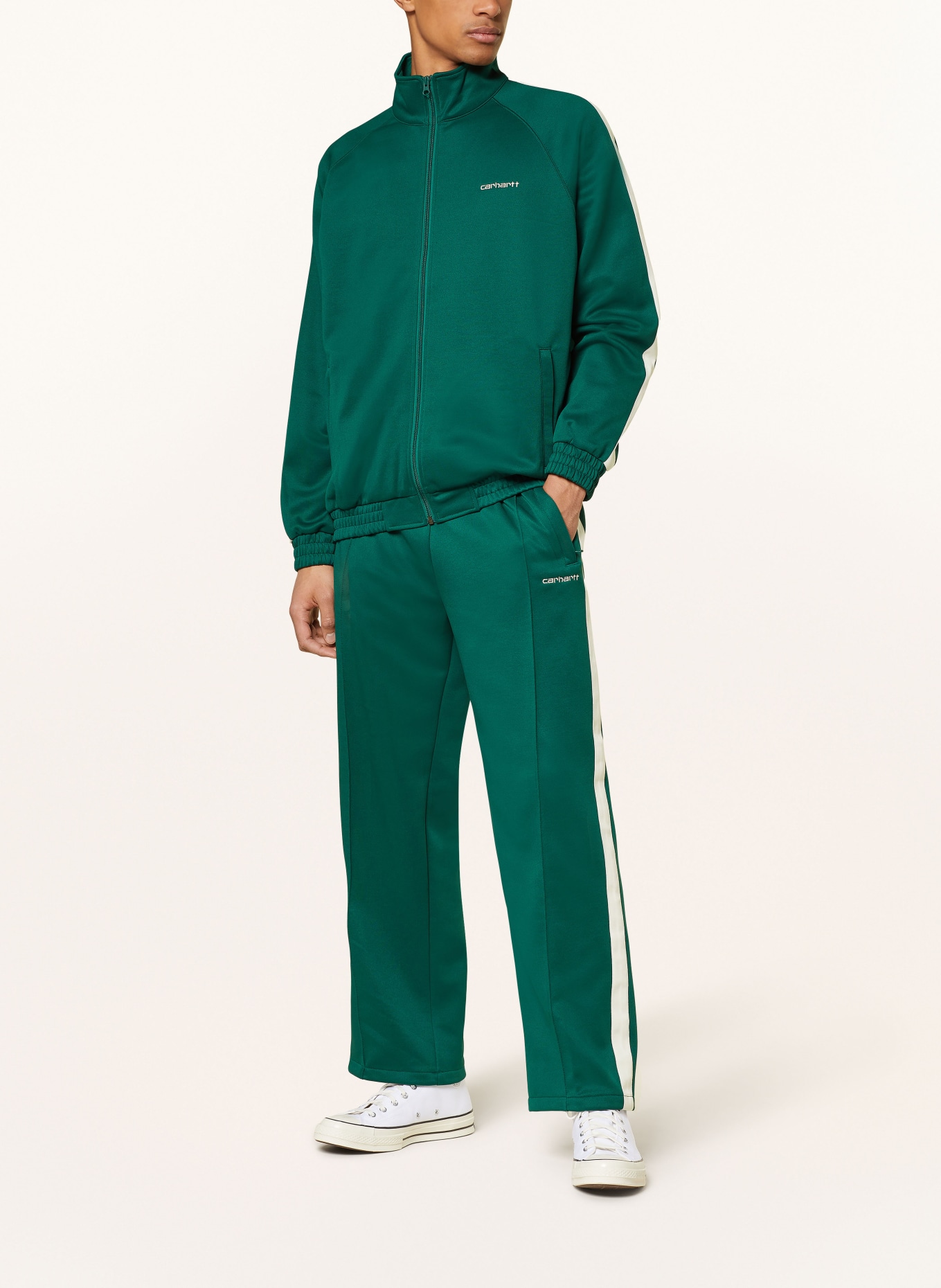 carhartt WIP Track pants BENCHILL, Color: GREEN/ WHITE (Image 2)